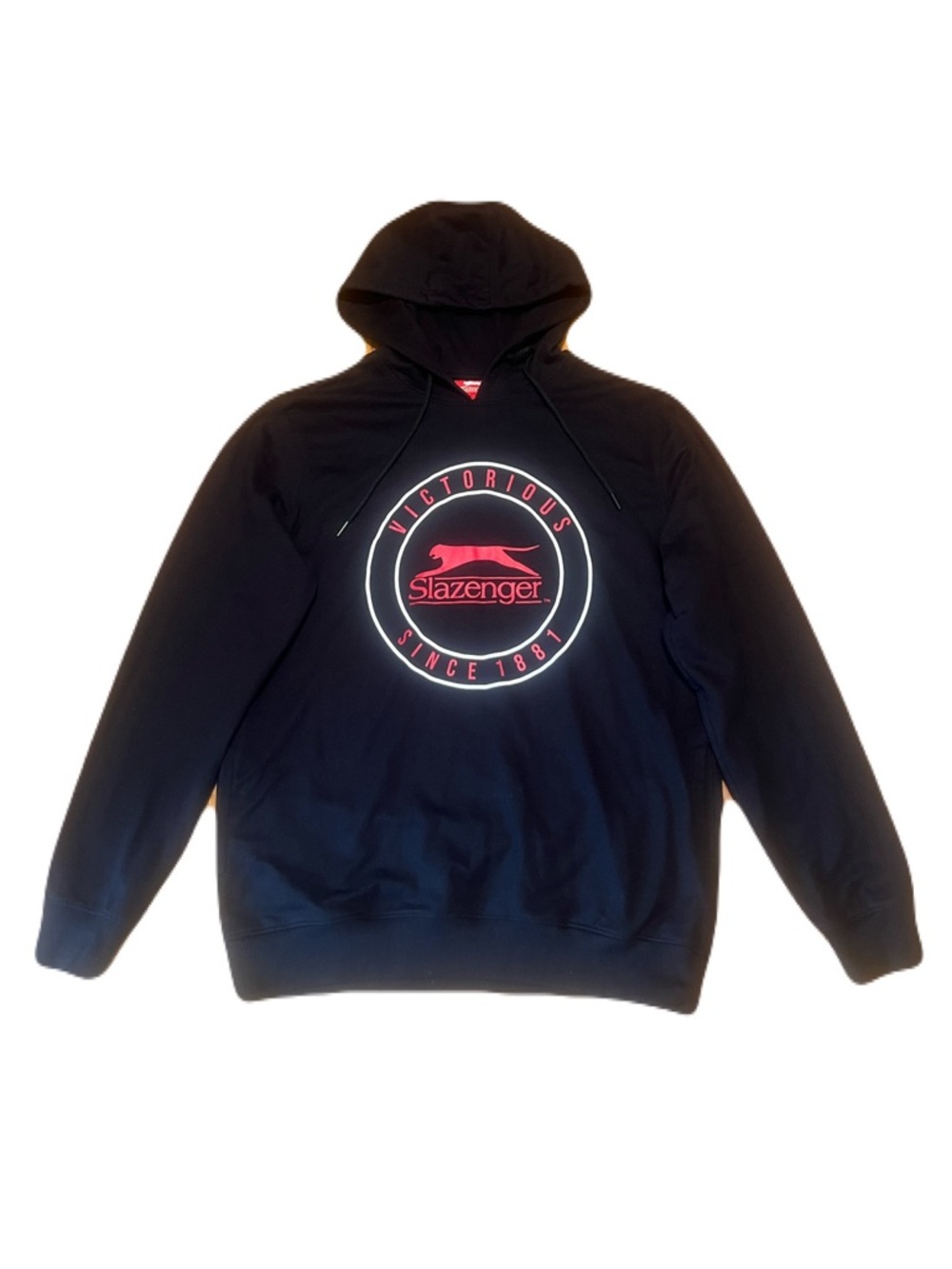 Slazenger Golf & Tennis Hoodie Sweatshirt in Black & Red, Unisex size XL